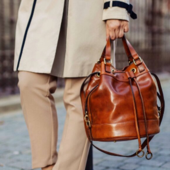 Italian leather custom bag